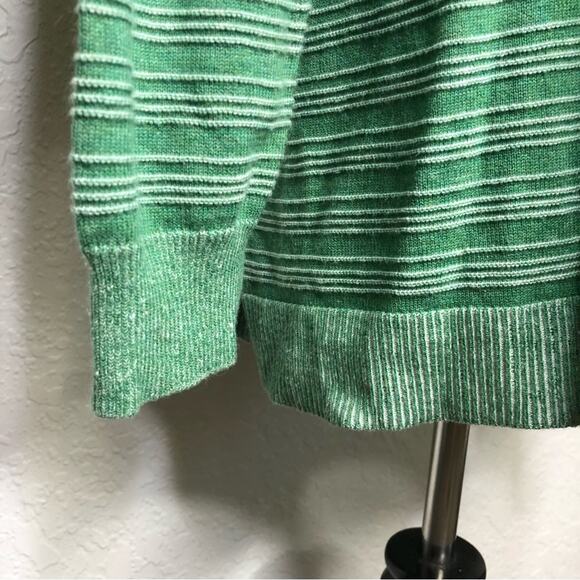 Soft Surroundings green and white striped tunic sweater size 3X - Picture 11 of 14